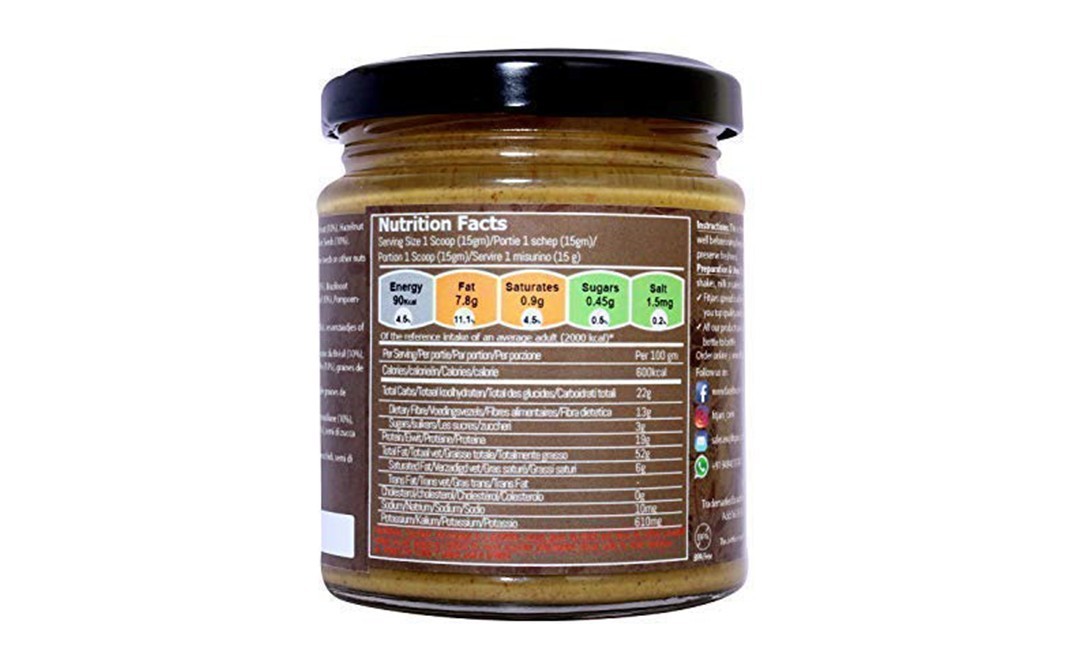 Fitjars 7 Nut Seeds Butter    Glass Jar  200 grams
